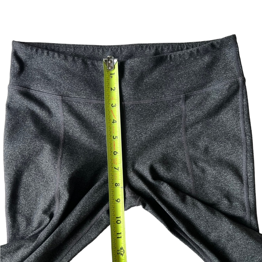 Prana Leggings Cropped Gray Crisscross Seams Size Medium - Picture 10 of 12
